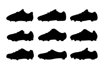 Soccer shoe silhouette vector illustration