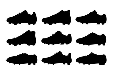 Soccer shoe silhouette vector illustration