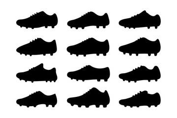 Soccer shoe silhouette vector illustration