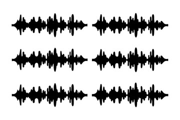 Sound wave silhouette vector illustration