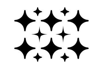 Sparkles silhouette vector illustration