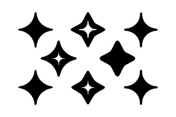 Sparkles silhouette vector illustration