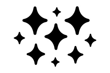 Sparkles silhouette vector illustration