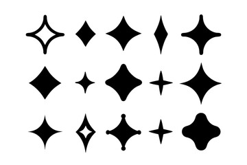 Sparkles silhouette vector illustration