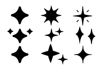 Sparkles silhouette vector illustration