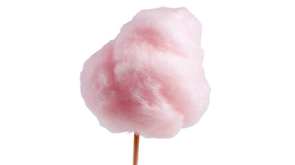 a pink cotton candy on a stick