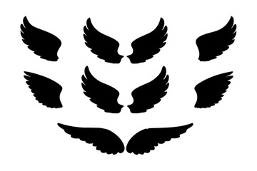 Wing silhouette vector illustration