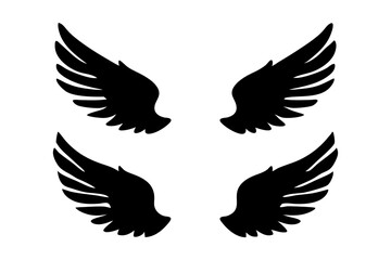 Wing silhouette vector illustration