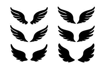 Wing silhouette vector illustration