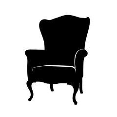 Chair furniture silhouette vector illustration