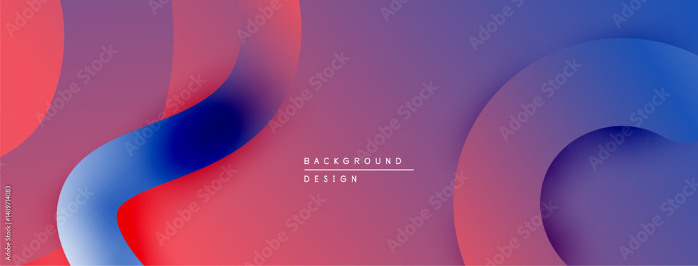 Leinwandbilder abstract fluid shapes, vibrant colors blend. modern design, smooth gradients create dynamic composit