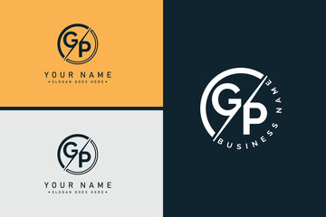 Vector Template for Initial Letter GP Logo - Elegant Monogram Logo for Alphabet G and P