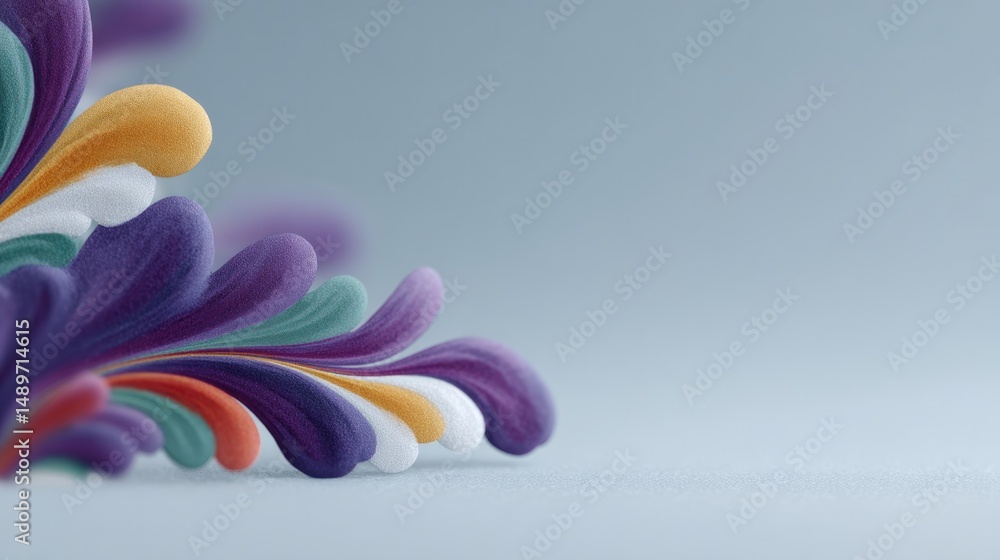 Poster abstract pattern of vibrant colors swirls creating psychedelic vibes with intricate designs filling 