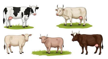 Fototapeta premium Cattle Collection: A Bovine Portrait