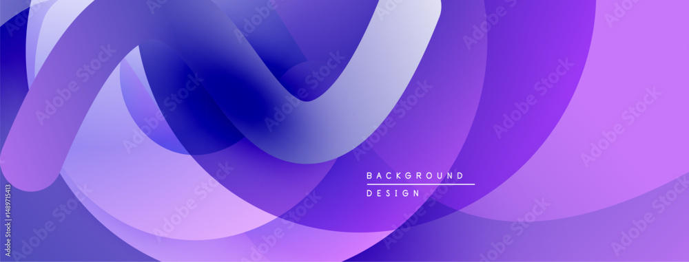 Poster abstract fluid shapes, purple hues, layered design. modern background with smooth gradients, elegant