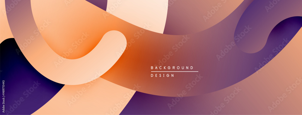 Leinwandbilder abstract fluid shapes, warm color palette. gradient blends create modern background design. soft cur