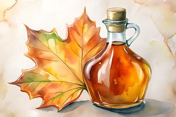 Isolated on white, a glass bottle holds yellow liquid like sunflower oil, next to a bottle of beauty perfume and a bottle of red wine adorned with leaves, suggesting natural aromatherapy and healthy i