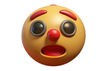PNG Surprised emoji with wide eyes and open mouth expression