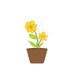 flower pot clipart minimalist plant decoration
