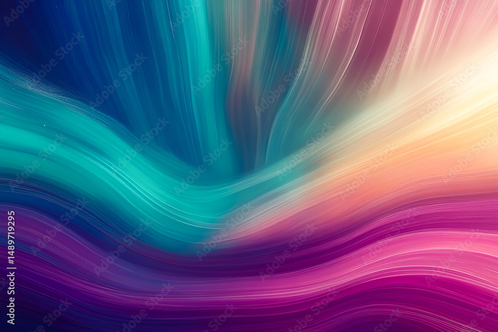 Poster abstract flowing vibrant colors create a dynamic and smooth design suitable for backgrounds and arti