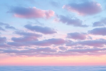 Celestial cotton candy clouds at sunset