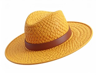 Summer Straw Hat: Woven Texture, Warm Hues, Relaxed Style