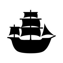 Sailing ship marine vessel vector illustration