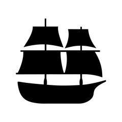 Sailing ship marine vessel vector illustration