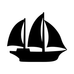 Sailing ship marine vessel vector illustration