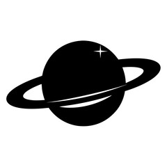 Saturn planet with sparkle vector illustration