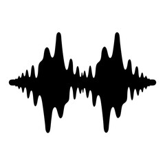 Sound wave audio symbol vector illustration