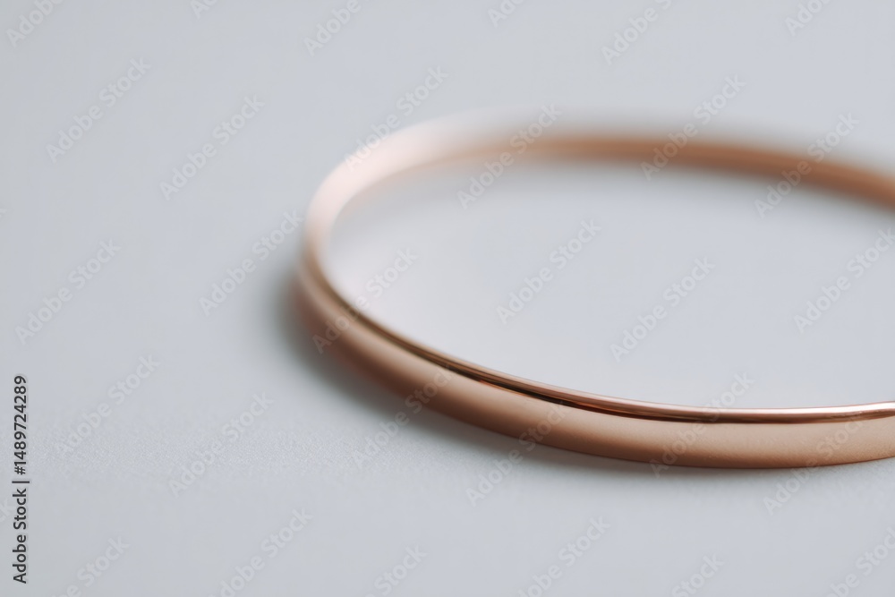 Poster close-up of minimalistic fashion accessory on plain background emphasizing clean lines and simplisti