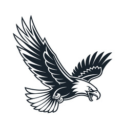 Obraz premium Eagle vector art illustrations. Eagle head clipart. Black eagle logo vector.