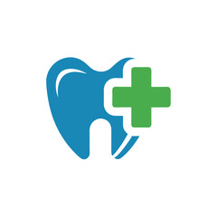 Molar and Cross Logo for Medical Dental Clinic