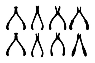 Black Wishbone Silhouette Icon Vector Illustration