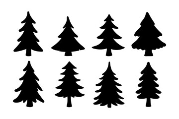 Christmas tree with distinct branches vector illustration