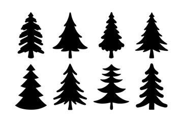 Christmas tree with distinct branches vector illustration