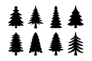 Obraz premium Christmas tree with distinct branches vector illustration