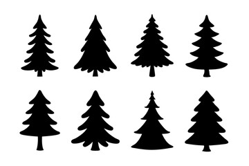 Christmas tree with distinct branches vector illustration
