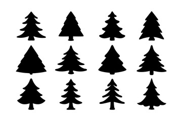 Christmas tree with distinct branches vector illustration