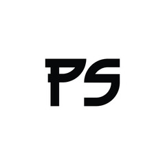 PS monogram logo design letter text name symbol monochrome logotype alphabet character simple logo