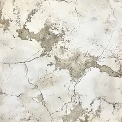 Obraz premium Distressed White Surface with Textured Cracks for Background Use