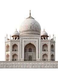 White Marble Mausoleum with Intricate Details, PNG