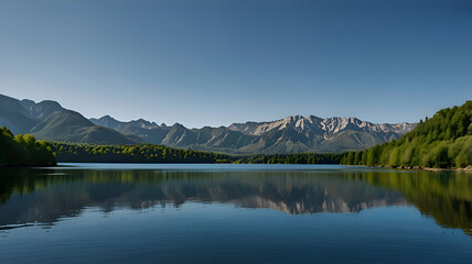 Fototapeta premium mountain lake reflection
