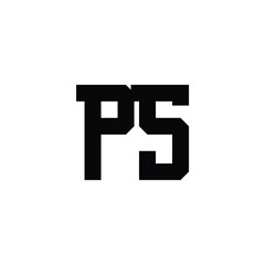 PS monogram logo design letter text name symbol monochrome logotype alphabet character simple logo