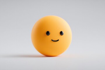 illustrate singular elegantly designed emoji as focal point isolated on pristine white background