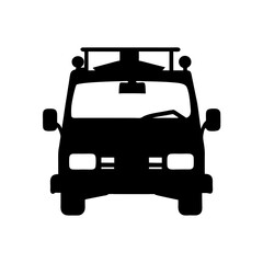 Ambulance Black Silhouette Vector Illustration