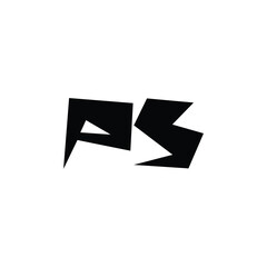 PS monogram logo design letter text name symbol monochrome logotype alphabet character simple logo