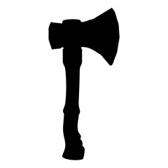 Axe Illustration Black Silhouette Icon Vector Illustration