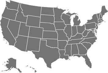 United States Map High-Resolution Vector Graphic for Presentations and Designs